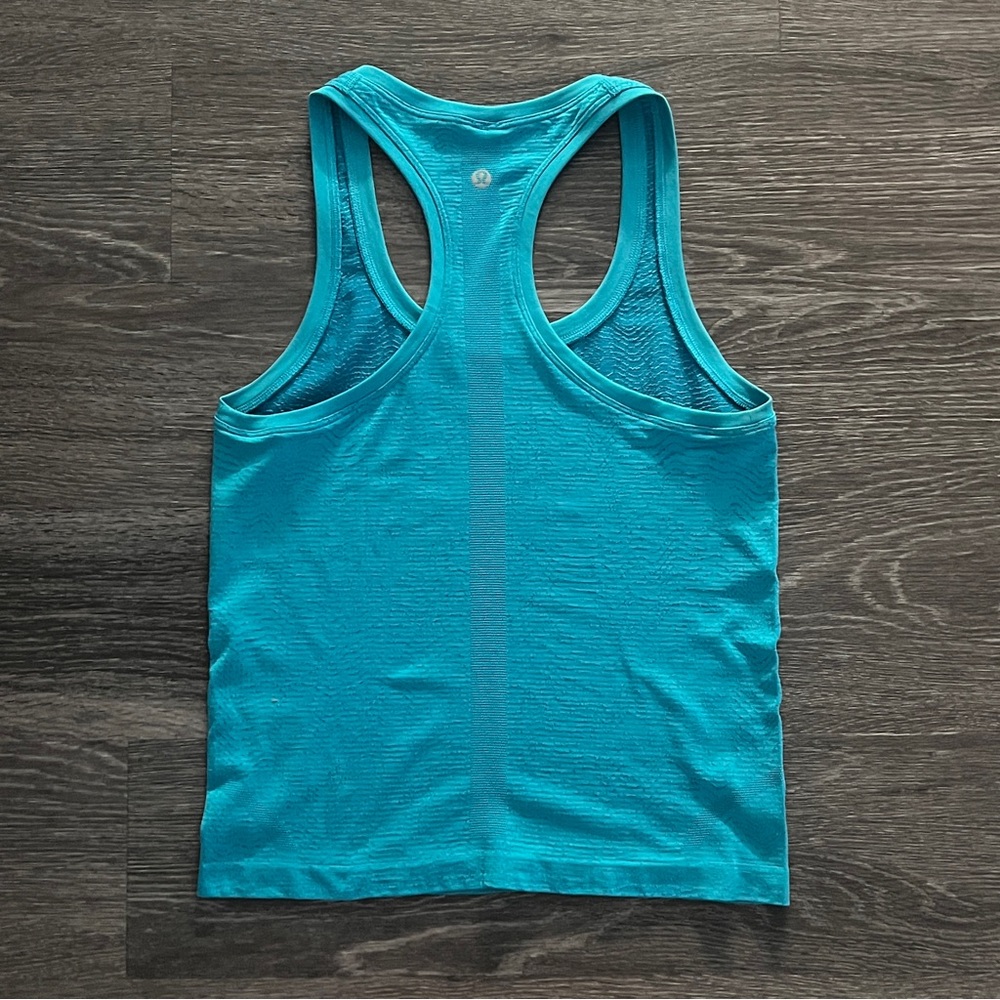 Lululemon Swifty Tank Top - turquoise size 4 - Picture 5 of 7